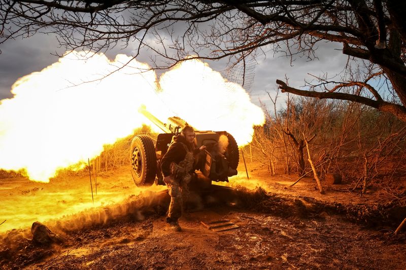 Russians pound frontline positions in Bakhmut, Ukraine military says