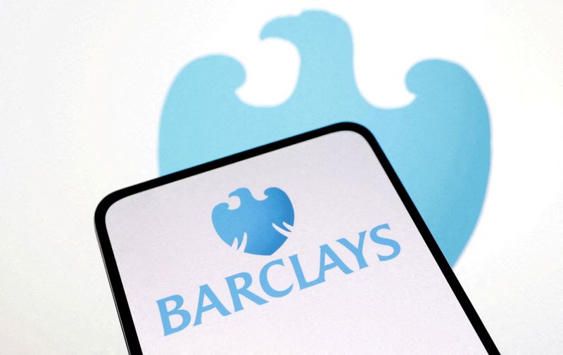 &copy; Reuters. Illustration du logo de la banque britannique Barclays. /Illustration créée le 12 mars 2023/REUTERS/Dado Ruvic