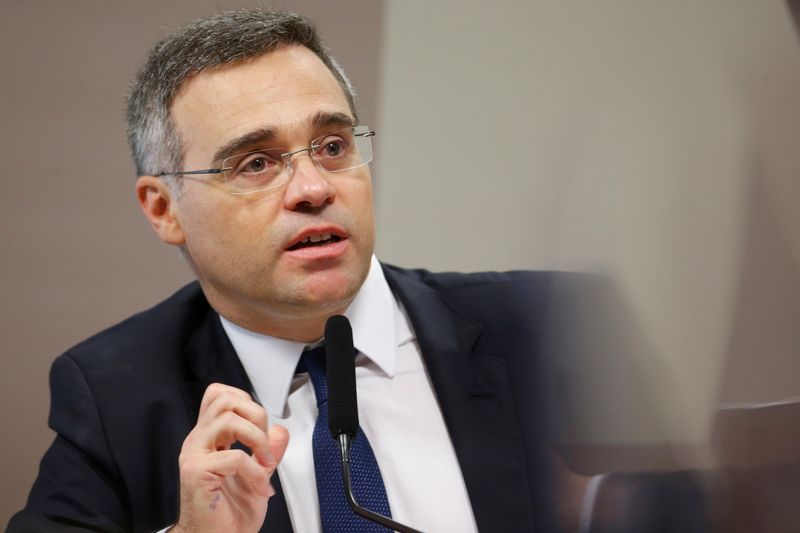 &copy; Reuters. André Mendonça durante audiência no Senado
01/12/2021 REUTERS/Adriano Machado