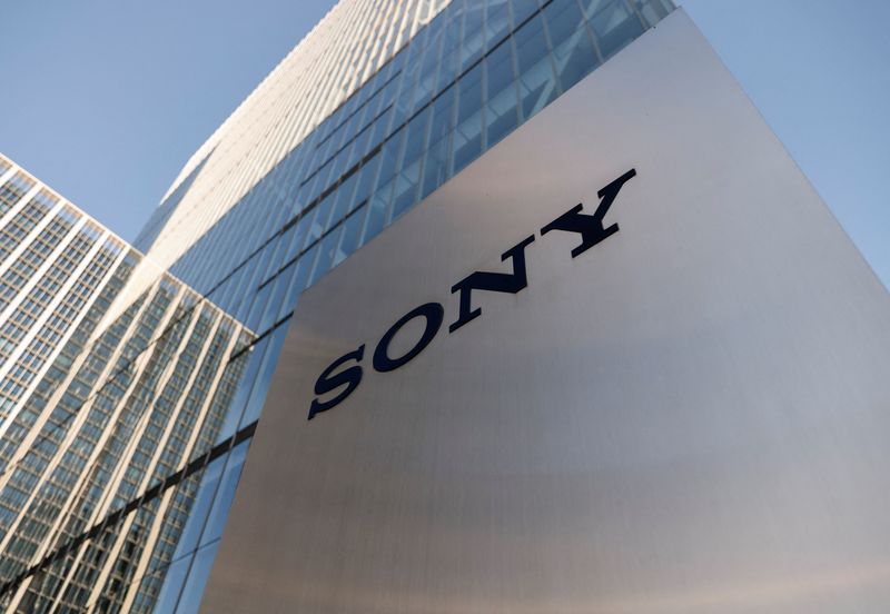 &copy; Reuters. FILE PHOTO: The Sony logo is displayed outside the company's headquarters in Tokyo, Japan February 16, 2023.  REUTERS/Issei Kato