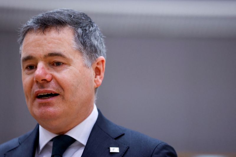 &copy; Reuters. FILE PHOTO: Eurogroup President Paschal Donohoe attends a European Union leaders' summit in Brussels, Belgium March 24, 2023. REUTERS/Johanna Geron/File Photo