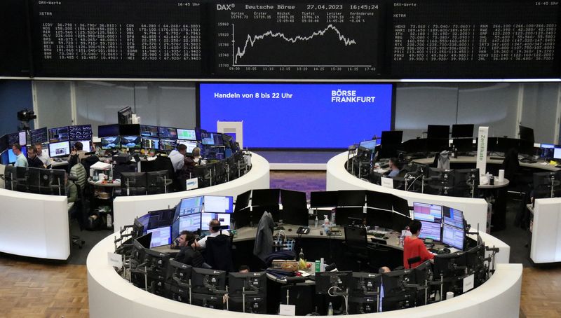 &copy; Reuters. La bourse de Francfort. /Photo prise le 27 avril 2023/REUTERS/Staff