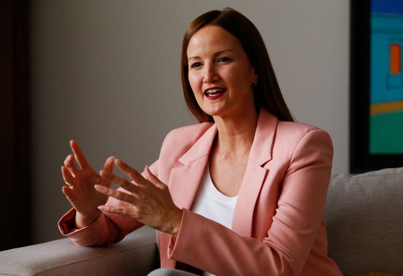 &copy; Reuters. Soledad Nunez, Paraguay's opposition vice presidential candidate and running mate of the presidential candidate Efrain Alegre, talks to Reuters ahead of the national elections, in Asuncion, Paraguay April 18, 2023. REUTERS/Cesar Olmedo