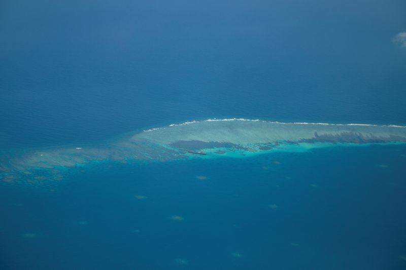 &copy; Reuters. FILE PHOTO: An aerial view shows the BRP Sierra Madre on the contested Second Thomas Shoal, locally known as Ayungin, in the South China Sea, March 9, 2023.