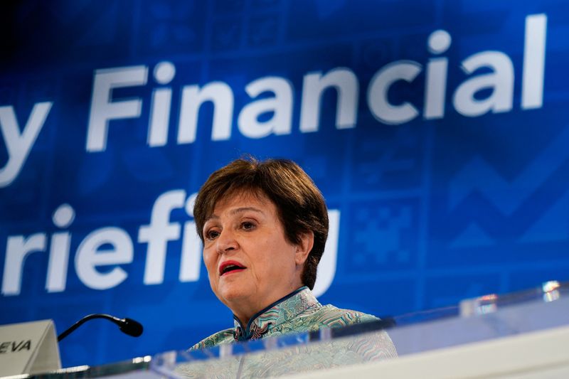 &copy; Reuters. FILE PHOTO: International Monetary Fund (IMF) Managing Director Kristalina Georgieva participates in a news conference during the 2023 Spring Meetings of the World Bank Group and the International Monetary Fund in Washington, U.S., April 14, 2023. REUTERS