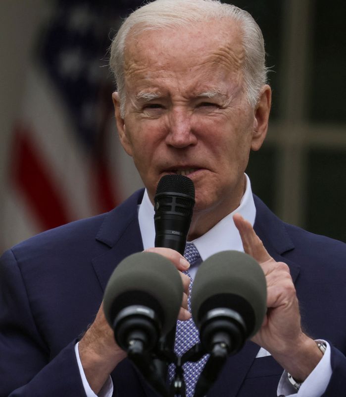 &copy; Reuters. O presidente dos EUA, Joe Biden, participa de evento da Semana Nacional das Pequenas Empresas na Casa Branca em Washington
º1/05/2023
REUTERS/Leah Millis