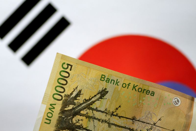 &copy; Reuters. A South Korea won note is seen in this illustration photo May 31, 2017. REUTERS/Thomas White/Illustration/File Photo