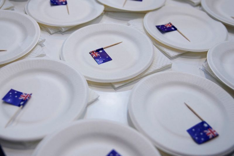 &copy; Reuters. FILE PHOTO: Australian cocktail sticks are seen at Australia's food booth at the third China International Import Expo (CIIE) in Shanghai, China November 6, 2020. REUTERS/Aly Song