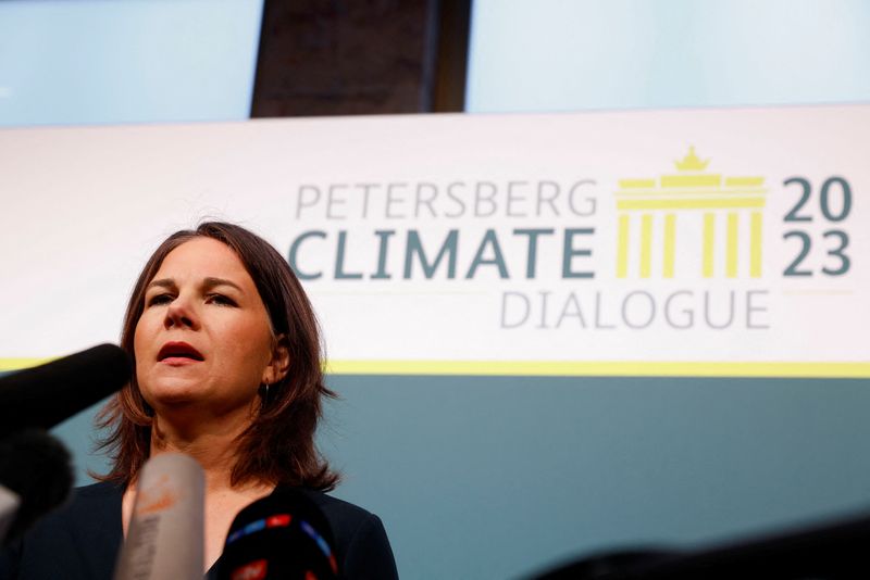 &copy; Reuters. Germany's Foreign Minister Annalena Baerbock attends the Petersberg Climate Dialogue in Berlin, Germany May 2, 2023.  REUTERS/Michele Tantussi
