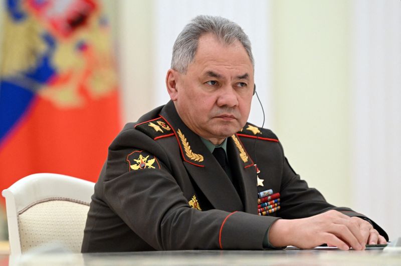 &copy; Reuters. Ministro da Defesa da Rússia, Sergei Shoigu, durante reunião em Moscou
16/04/2023 Sputnik/Pavel Bednyakov/Pool via REUTERS