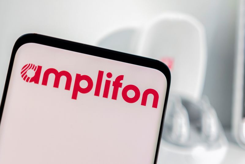 &copy; Reuters. FILE PHOTO: Amplifon logo is seen in this illustration taken, May 1, 2022. REUTERS/Dado Ruvic/Illustration