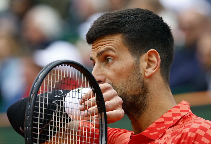 &copy; Reuters. Novak Djokovic durante partida do Masters 1000 de Monte Carlo
13/04/2023 REUTERS/Eric Gaillard