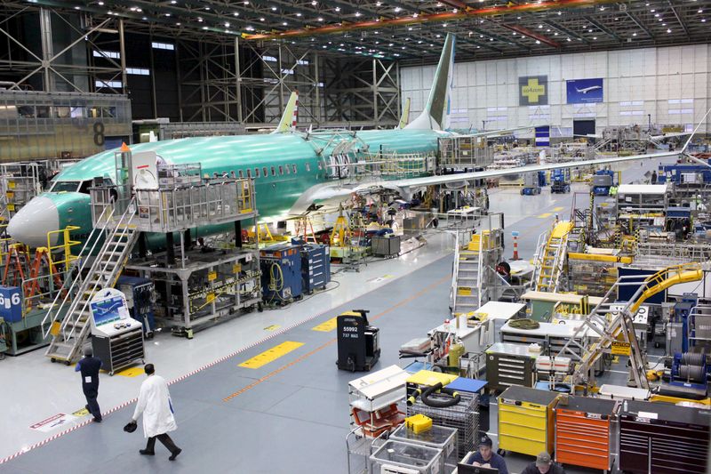 &copy; Reuters. طائرة بوينج 737 في مصنع الشركة في رينتون بواشنطن. صورة من أرشيف رويترز.