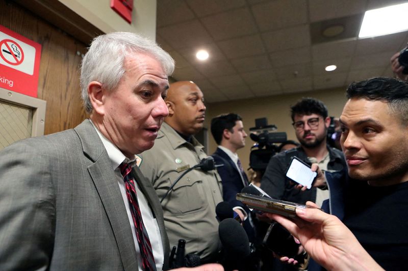 &copy; Reuters. FILE PHOTO: Shelby County District Attorney General Steve Mulroy speaks outside a courtroom where five former Memphis police officers who have been charged in the fatal beating of Tyre Nichols appeared during an arraignment hearing at Shelby County courth