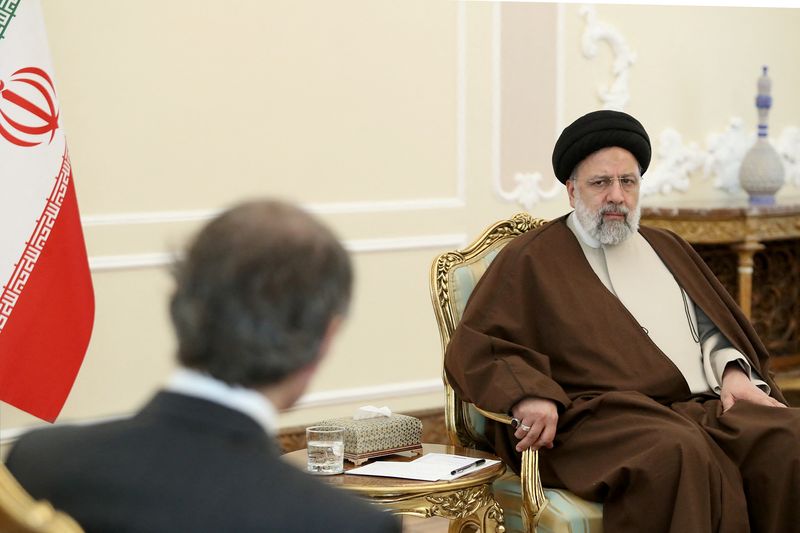 &copy; Reuters. الرئيس الإيراني إبراهيم رئيسي خلال اجتماع في طهران بتاريخ الرابع من مارس آذار 2023. صورة لرويترز من وكالة أنباء غرب آسيا.