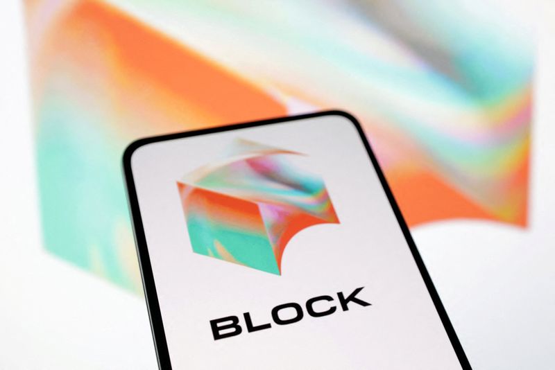 &copy; Reuters. FILE PHOTO: Block Inc logo is seen displayed in this illustration taken, April 10, 2023. REUTERS/Dado Ruvic/Illustration