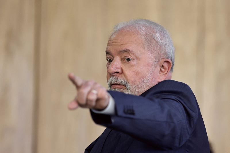 &copy; Reuters. Presidente Luiz Inácio Lula da Silva durante cerimônia no Palácio do Planalto
03/05/2023 REUTERS/Ueslei Marcelino