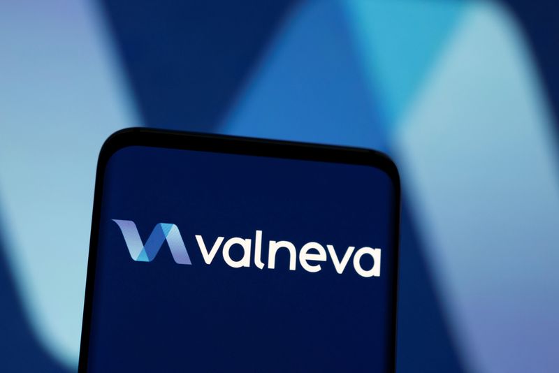 &copy; Reuters. FILE PHOTO: Valneva logo is seen displayed in this illustration taken, May 3, 2022. REUTERS/Dado Ruvic/Illustration