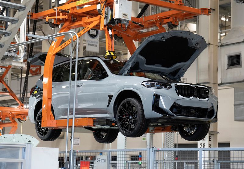 &copy; Reuters. FILE PHOTO: A BMW SUV moves down the assembly line at the BMW manufacturing plant in Greer, South Carolina, U.S., October 19, 2022.   REUTERS/Bob Strong