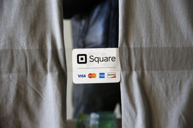 &copy; Reuters. FILE PHOTO: An advertisement for the Square Inc payment processor is seen outside a vendors site along the High Line in New York March 9, 2016. REUTERS/Shannon Stapleton