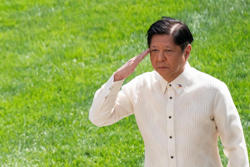 &copy; Reuters. Philippine President Ferdinand Marcos Jr. attends a wreath-laying ceremony at the Tomb of the Unknown Solider in Arlington National Cemetery in Arlington, Virginia near Washington, U.S., May 4, 2023. REUTERS/Nathan Howard