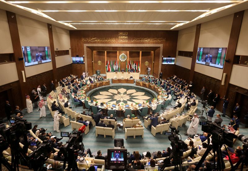 &copy; Reuters. A general view shows the opening session of the meeting of Arab foreign ministers at the Arab League Headquarters, to discuss the Sudan and Syrian situations, in Cairo, Egypt May 7, 2023. REUTERS/Amr Abdallah Dalsh