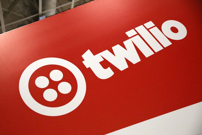 &copy; Reuters. FILE PHOTO: The logo of communication company Twilio is displayed at the Collision conference in Toronto, Ontario, Canada June 23, 2022. REUTERS/Chris Helgren
