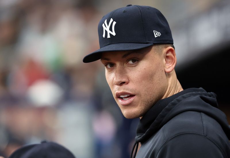 &copy; Reuters. May 5, 2023; St. Petersburg, Florida, USA; New York Yankees outfielder Aaron Judge (99) looks on against the Tampa Bay Rays during the fifth inning  at Tropicana Field. Mandatory Credit: Kim Klement-USA TODAY Sports
