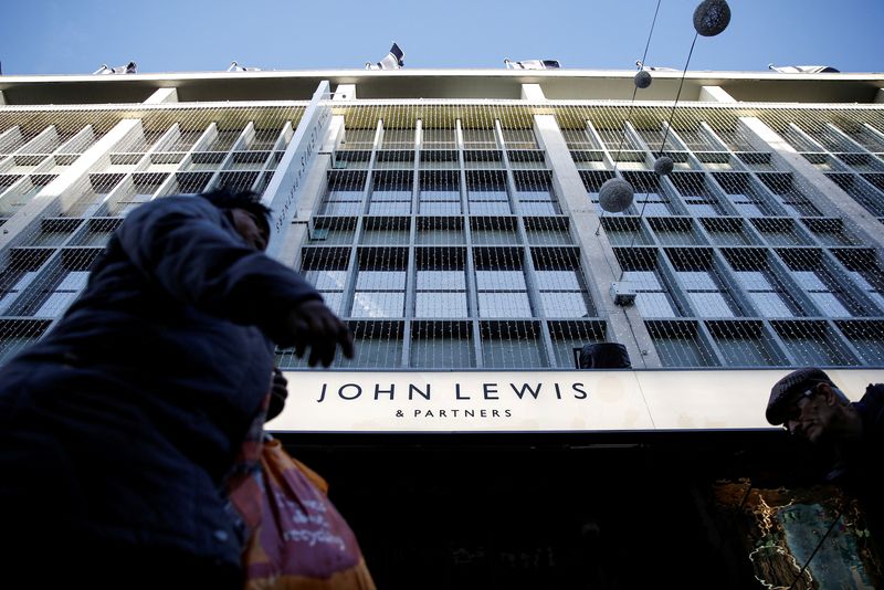&copy; Reuters. FILE PHOTO: Shoppers walk past the John Lewis department store on Oxford Street in London, Britain December 17, 2018. REUTERS/Simon Dawson