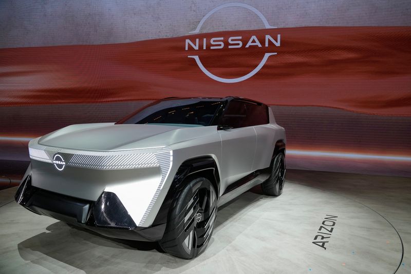 © Reuters. FILE PHOTO: A Nissan Arizon concept is displayed at the Auto Shanghai show, in Shanghai, China April 18, 2023. REUTERS/Aly Song