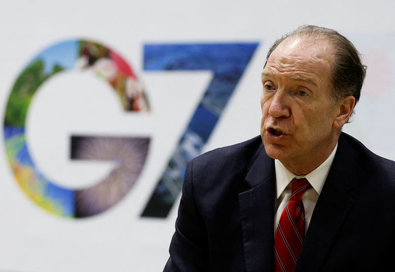 &copy; Reuters. World Bank President David Malpass speaks during an interview with Reuters at the G7 Finance Ministers and Central Bank Governors' meeting, in Niigata, Japan, May 12, 2023. REUTERS/Issei Kato