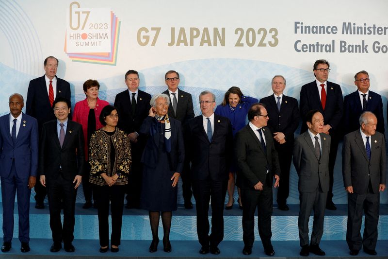 &copy; Reuters. Ministros da Economia e diretores de bancos centrais do G7 no Japão
12/5/2023 REUTERS/Issei Kato