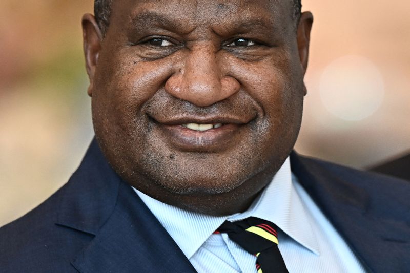 &copy; Reuters. FILE PHOTO: Papua New Guinea's Prime Minister James Marape arrives to attend APEC Leader's Dialogue with APEC Business Advisory Council during the Asia-Pacific Economic Cooperation (APEC) summit, November 18, 2022, in Bangkok, Thailand. Lillian Suwanrumph