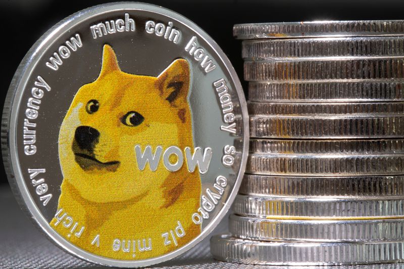 &copy; Reuters. FILE PHOTO: Representations of the virtual currency Dogecoin are seen in this illustration taken June 16, 2021. REUTERS/Dado Ruvic/Illustration