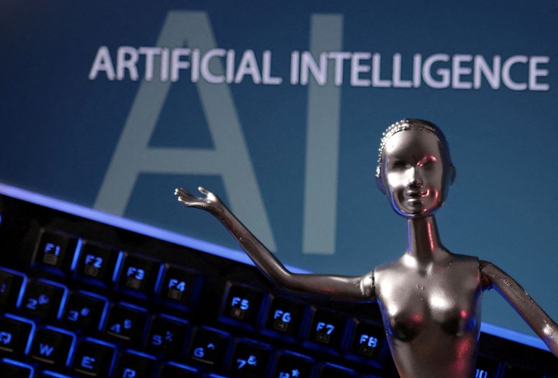 &copy; Reuters. FOTO DE ARCHIVO: El texto "AI Artifical Intelligence" (IA Inteligencia Artifical) en una pantalla en una ilustración del 4 de mayo de 2023. REUTERS/Dado Ruvic/Illustration/
