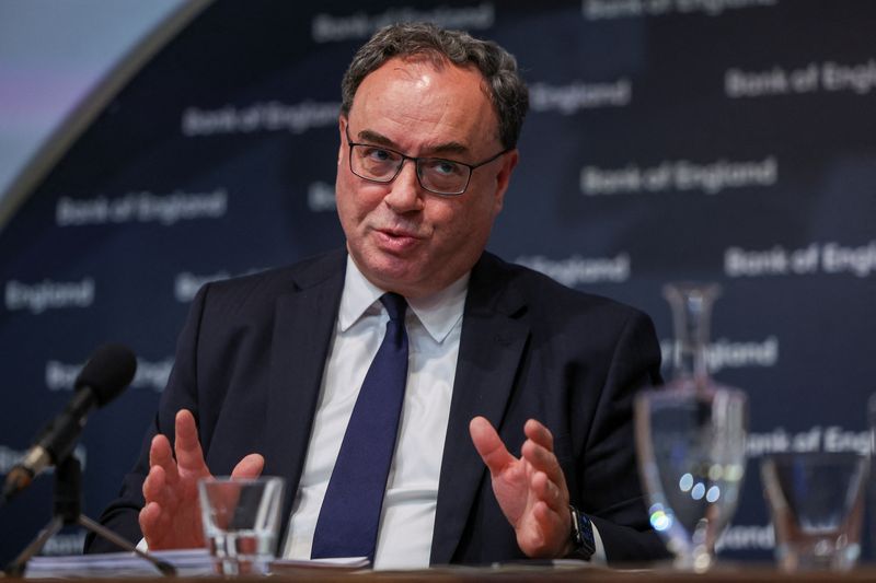 &copy; Reuters. FILE PHOTO: The Governor of the Bank of England, Andrew Bailey, attends a press conference in London, Britain, May 11, 2023. REUTERS/Henry Nicholls/Pool