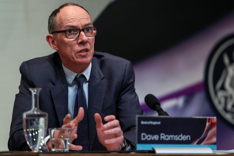 &copy; Reuters. The Bank of England's Deputy Governor, Markets and Banking, Dave Ramsden speaks at a press conference at the Bank of England, London, Britain, May 11, 2023. REUTERS/Henry Nicholls/Pool