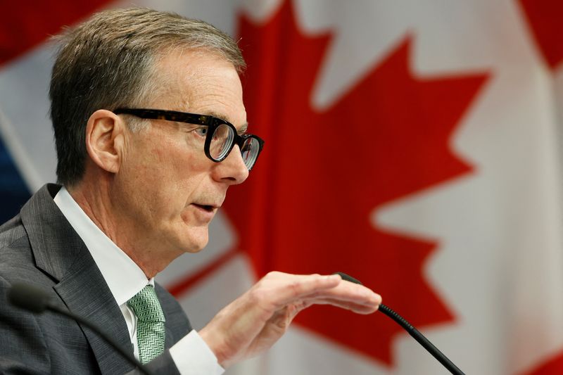 &copy; Reuters. Bank of Canada Governor Tiff Macklem takes part in a news conference after announcing an interest rate decision in Ottawa, Ontario, Canada April 12, 2023. REUTERS/Blair Gable