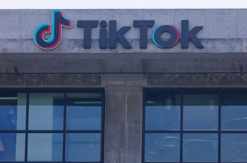 &copy; Reuters. FILE PHOTO: The TikTok office building is shown in Culver City, California, U.S., April 26, 2023. REUTERS/Mike Blake