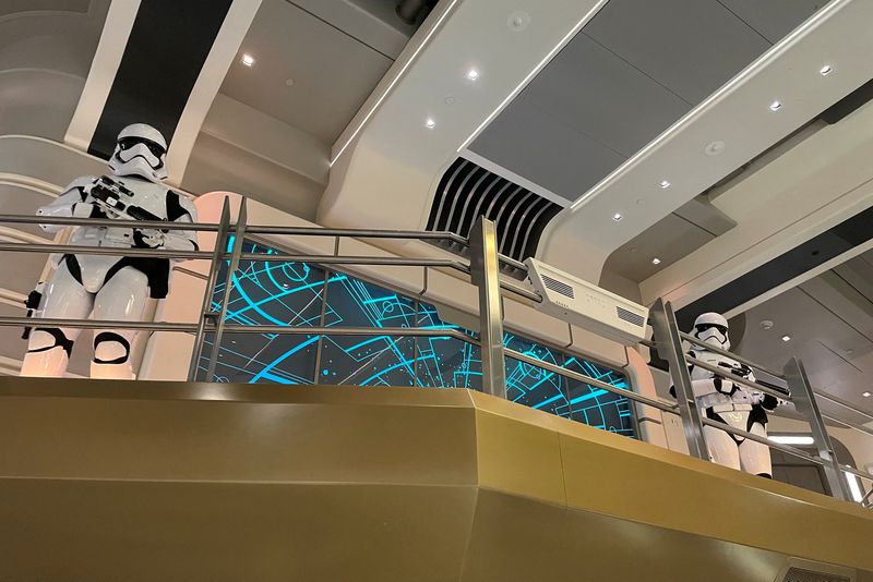 &copy; Reuters. FILE PHOTO: "Star Wars" Stormtroopers stand guard inside the atrium of the Halcyon starcruiser at Walt Disney World in Orlando, Florida, U.S., February 24, 2022. Picture taken February 24, 2022. REUTERS/Lisa Richwine/File Photo