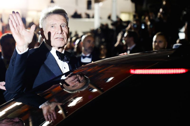 &copy; Reuters. Harrison Forde deixa evento de estreia de novo filme de Indiana Jones no festival de Cannes
18/05/2023
REUTERS/Sarah Meyssonnier