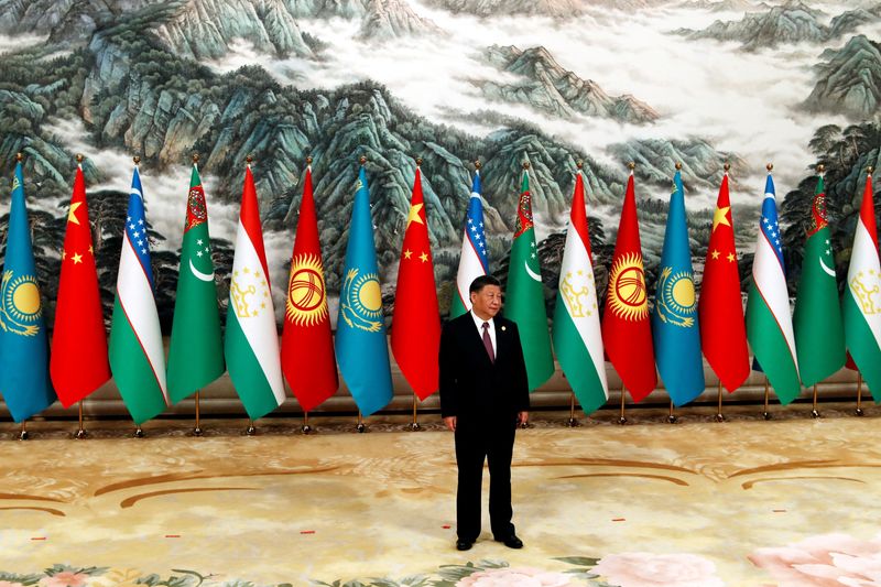 &copy; Reuters. Le président chinois Xi Jinping lors du sommet Chine-Asie centrale à Xian, dans la province de Shaanxi (Chine). /Photo prise le 19 mai 2023/REUTERS/Florence Lo