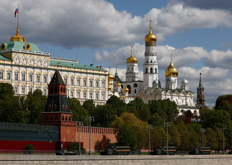 &copy; Reuters. Le Kremlin lors du jour de la Victoire à Moscou. /Photo prise le mai 9, 2023 à Moscou, en Russie/REUTERS/Maxim Shemetov