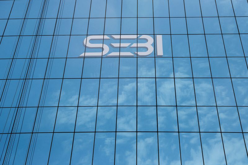 &copy; Reuters. FILE PHOTO: The new logo of the Securities and Exchange Board of India (SEBI) is seen on the facade of its headquarters in Mumbai, India, April 19, 2023. REUTERS/Francis Mascarenhas/File Photo