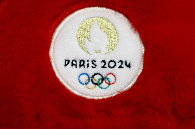 &copy; Reuters. Le logo des Jeux Olympiques et Paralympiques de Paris 2024 près de Rennes en Bretagne, France, le 12 avril 2023. REUTERS/Stéphane Mahé