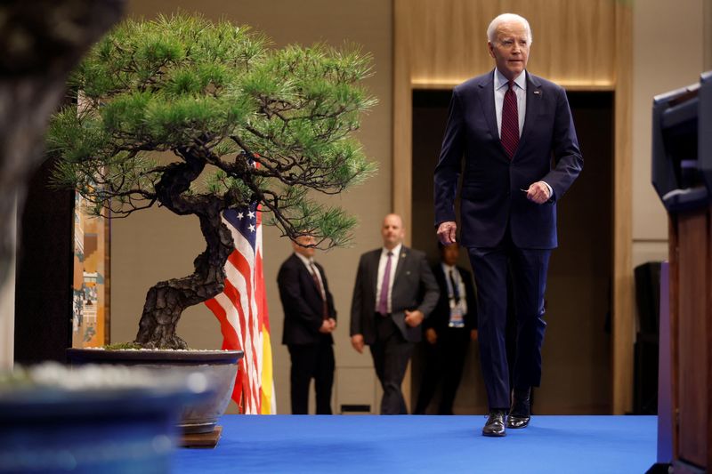 © Reuters. Presidente dos Estados Unidos, Joe Biden, durante reunião do G7 em Hiroshima
21/05/2023
REUTERS/Jonathan Ernst