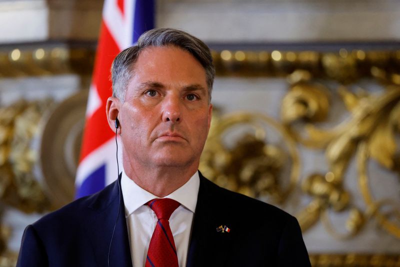 &copy; Reuters. FILE PHOTO: Australia's Defence Minister Richard Marles attends a joint news conference with France's Foreign and Defence ministers at the Quai d'Orsay in Paris, France, January 30, 2023. REUTERS/Sarah Meyssonnier