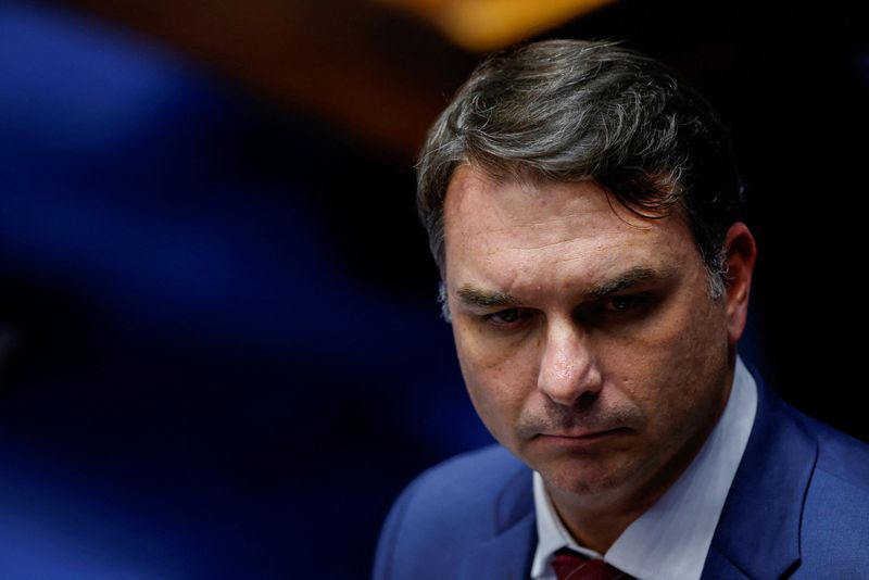 &copy; Reuters. Senador Flávio Bolsonaro no Senado
22/03/2023 REUTERS/Adriano Machado