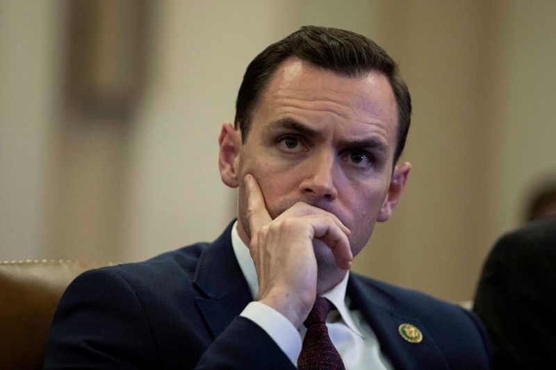 © Reuters. FILE PHOTO: Committee chairman U.S. Rep. Mike Gallagher (R-WI) listens during a House Select Committee on the Strategic Competition Between the United States and the Chinese Communist Party meeting on 