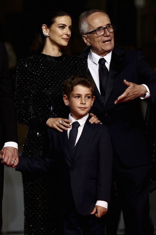 &copy; Reuters. O diretor Marco Bellocchio e os membros do elenco Barbara Ronchi e Enea Sala no tapete vermelho do festival de Cannes
23/05/2023
REUTERS/Yara Nardi